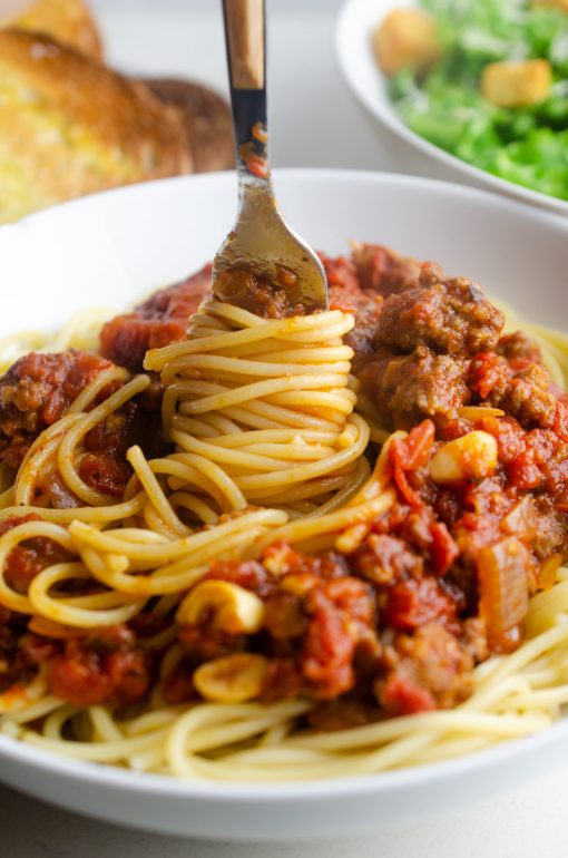 Spaghetti With Meat Sauce Recipe Photo 09 Scaled