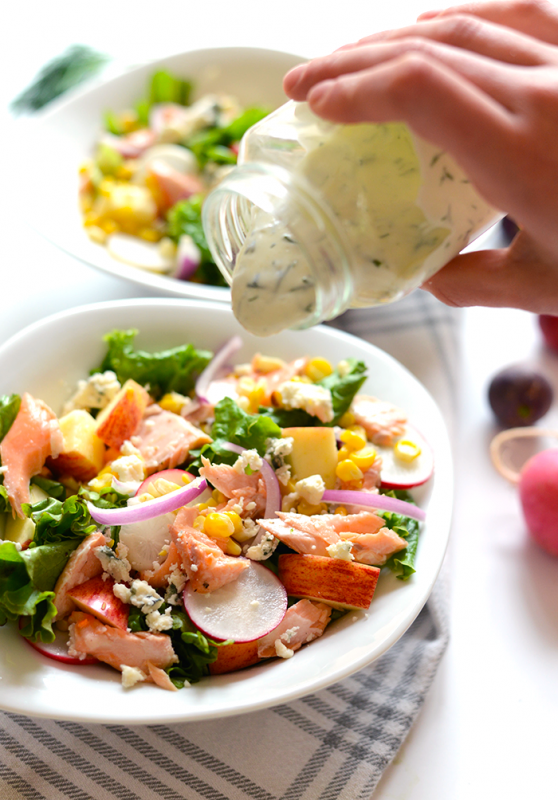 Easy Salmon Salad With Greek Yogurt Dill Dressing