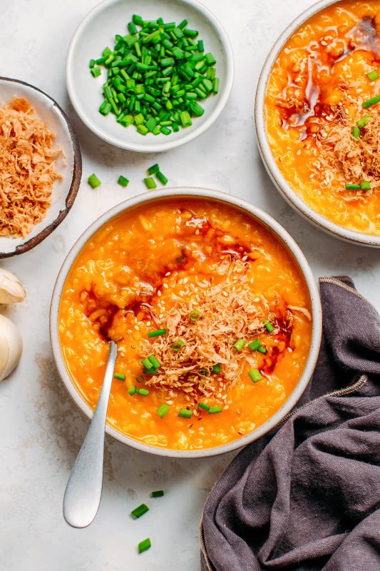 Pumpkin Kabocha Congee Vegan Rice Soup Creamy And Comforting 19