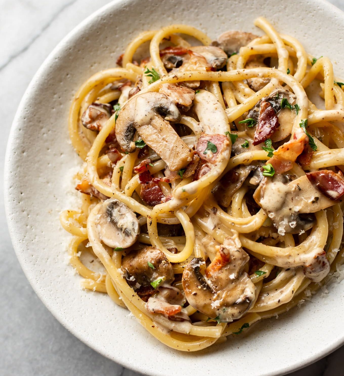 Bacon Mushroom Pasta 1